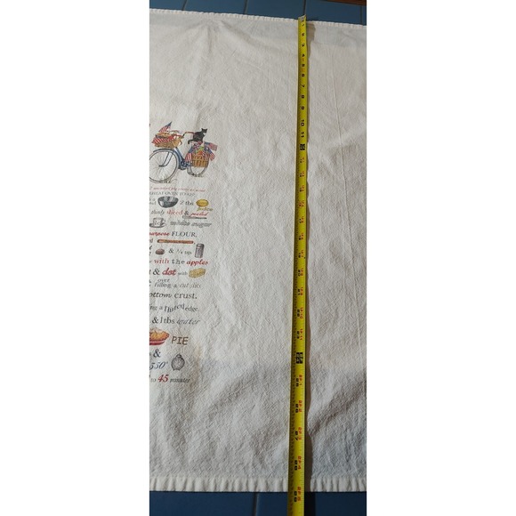 Mary Lake Thompson Flour Sack All‎ American Apple Pie Recipe Cottage Core SEE - Picture 5 of 8